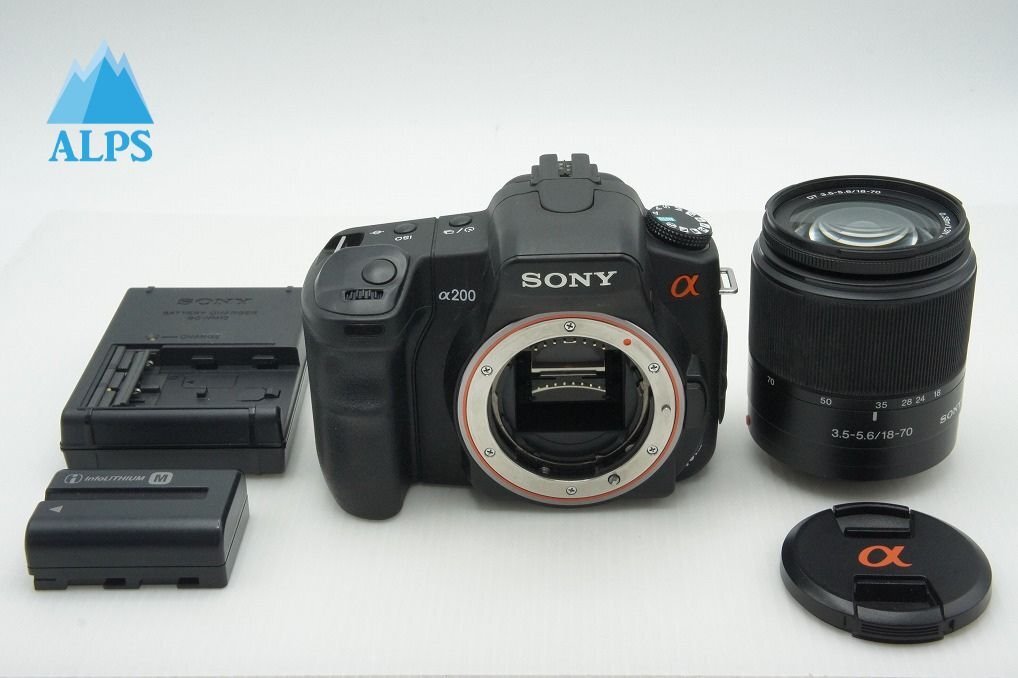 ジャンク品 SONY ソニー α200 レンズキット DSLR-A200K (DT 18-70mm F3.5-5.6 SAL1870) デジタル一眼レフ 260210w【アルプスカメラ】