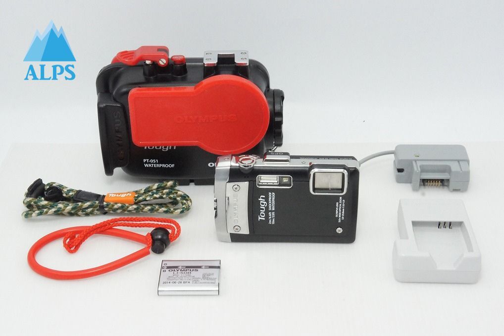 美品 OLYMPUS オリンパス TG-810 Tough コンパクトデジタルカメラ ブラック PT-051 防水プロテクター付 260420y【アルプスカメラ】