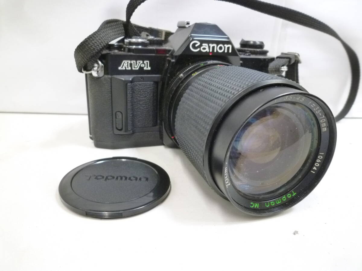 ＃44254 【中古品】 Canon キヤノン 一眼レフ フィルムカメラ AV-1 レンズ Topman ZOOM/C-MACRO MC 1:3.5-4.5 f=35-70mm