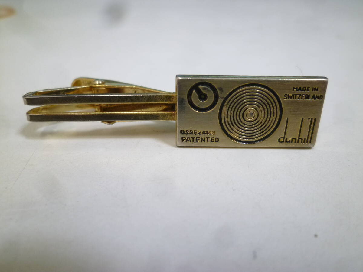 ＃44487 【中古品】 dunhill ダンヒル ネクタイピン タイピン ライター底型 デザイン