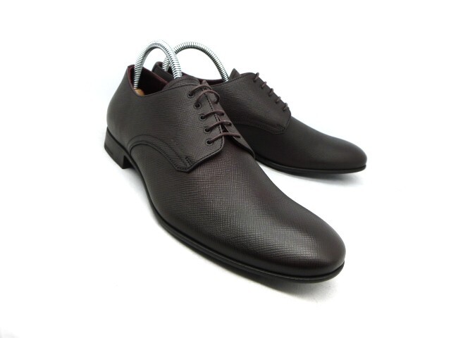 ◆本物保証◆PRADA◆プラダ◆メンズ/ビジネス/フォーマル/ドレス/ブラッシュドレザー/シューズ/靴/革靴/約26.5～27㎝★☆新品未使用☆★