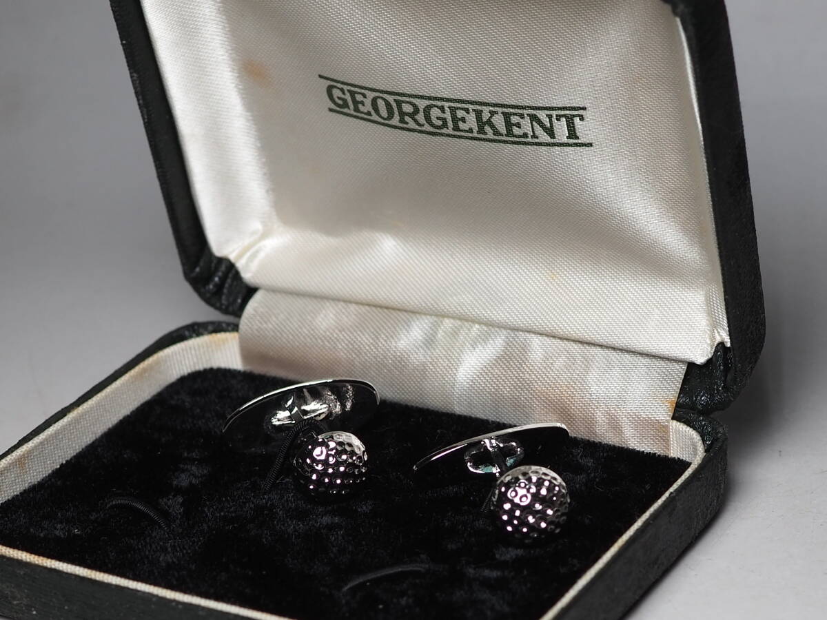 ジョージケント　GEORGEKENT カフス　ゴルフボール　シルバーカラー　美品