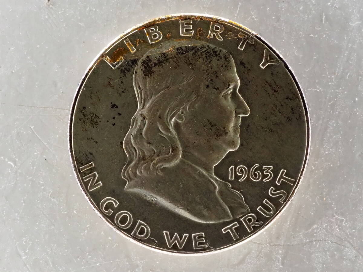 アメリカ フランクリン ハーフダラー銀貨 1963年 外国銭 硬貨