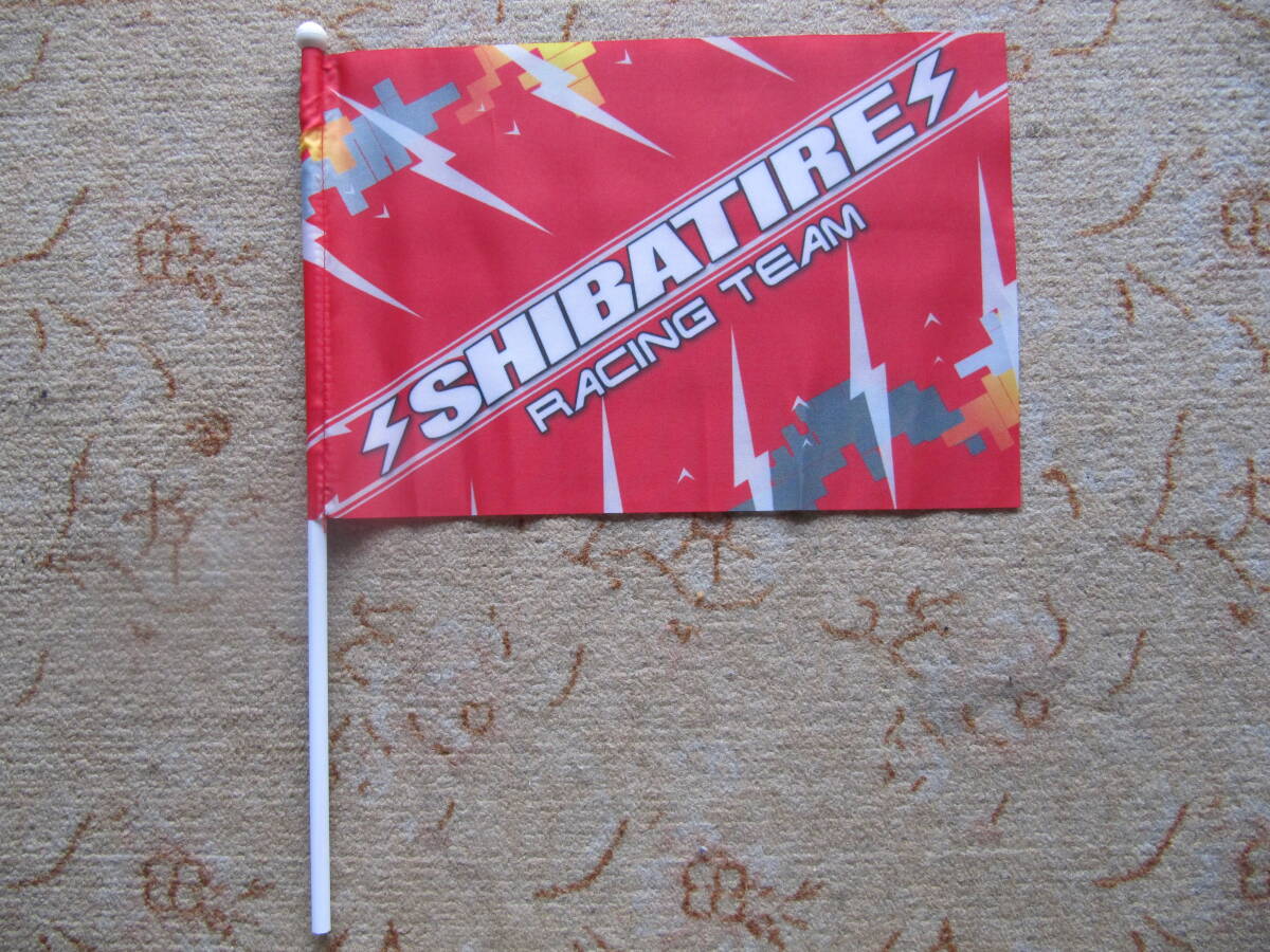 モータースポーツ記念品グッズ　SHIBATIRE RACING TEAM 応援フラッグ　SHIBATA RACING シバタレーシングチーム　ドリフト　旗