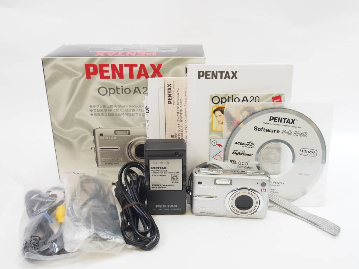 ◎PENTAX ペンタックス Optio A20 コンパクトデジタルカメラ（元箱・取説他付）