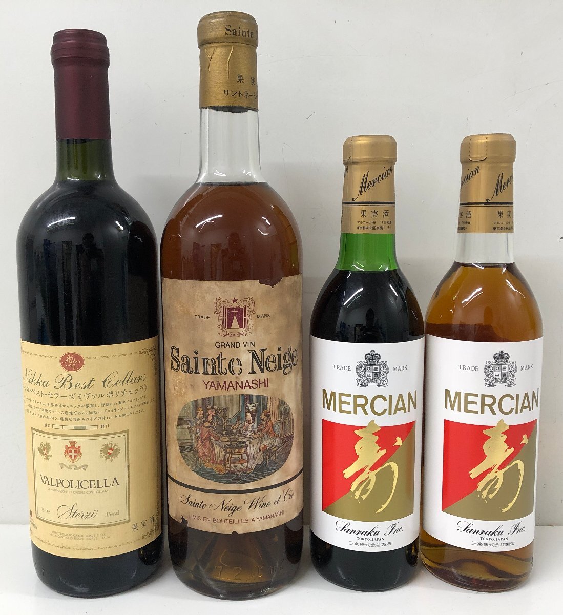 【未開栓】ワイン 果実酒 5点 NIKKA ヴァルポリチェッラ Sainte Neige サントネージュ ANTINORI MERCIAN メルシヤン 赤白 オープナー付