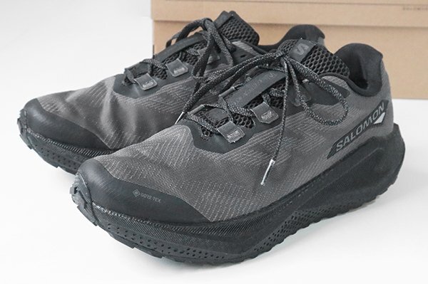 美品* SALOMON ◆ AERO BLAZE 3 GRVL GTX 黒 28cm 479766 スニーカー 軽量 ランニングシューズ ゴアテックス サロモン ◆Z1-2