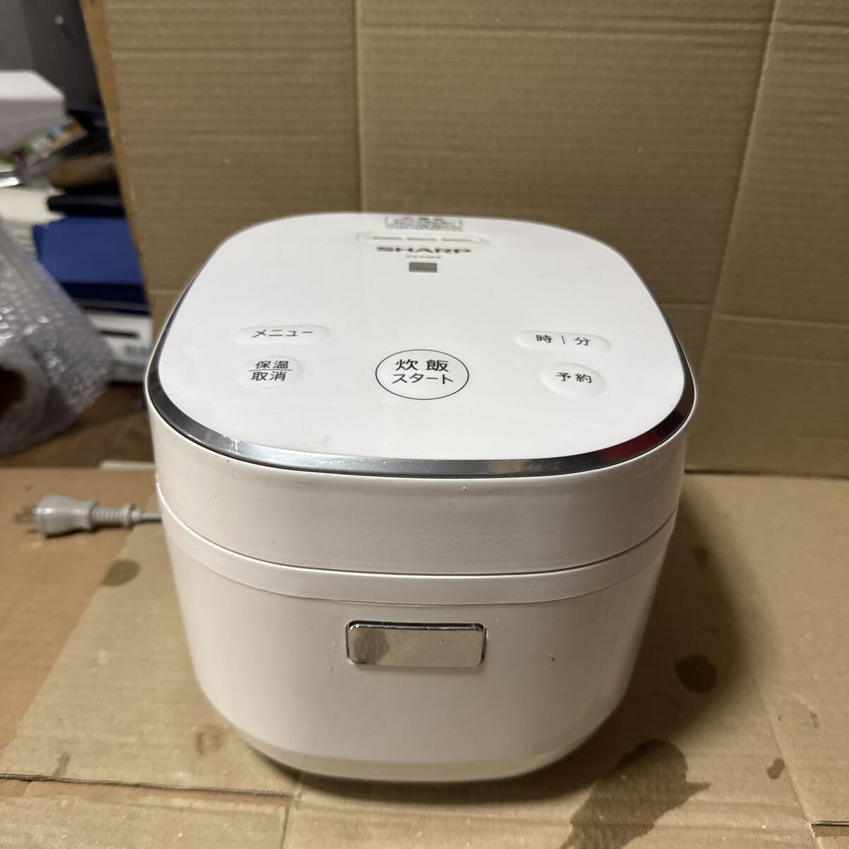 あ-8703) SHARP シャープ ジャー炊飯器 KS-F5E8-KW 2021年製 通電のみ確認済み 現状品