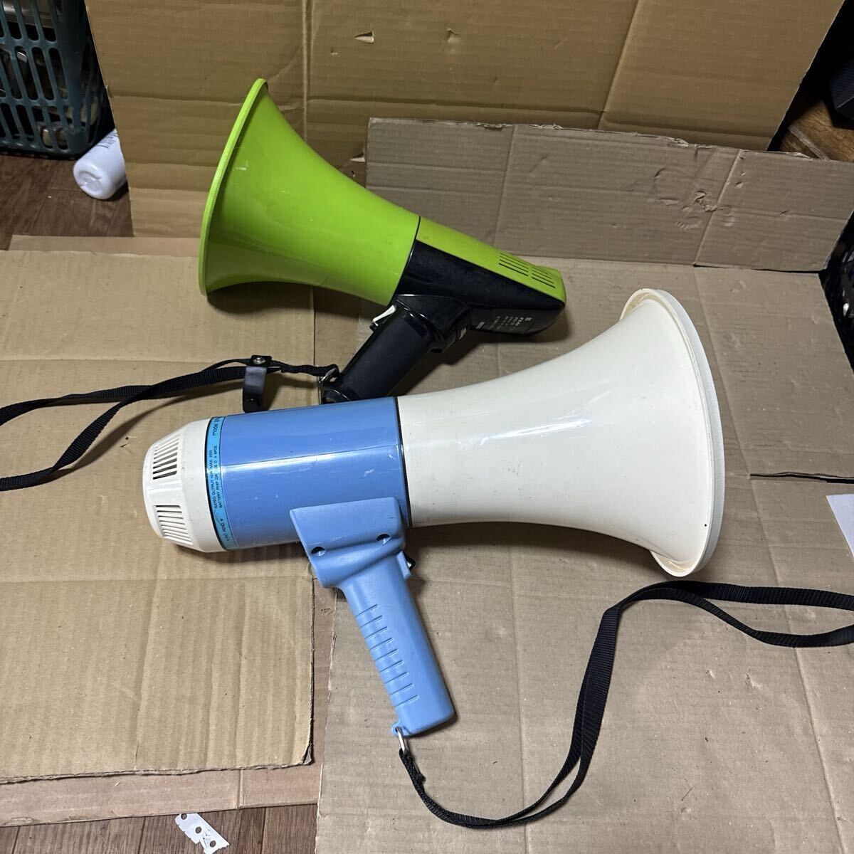 あ-8728）】 TOA　ER-409　拡声器　/ ナショナルWD-30/メガホン　２個セット　動作未確認