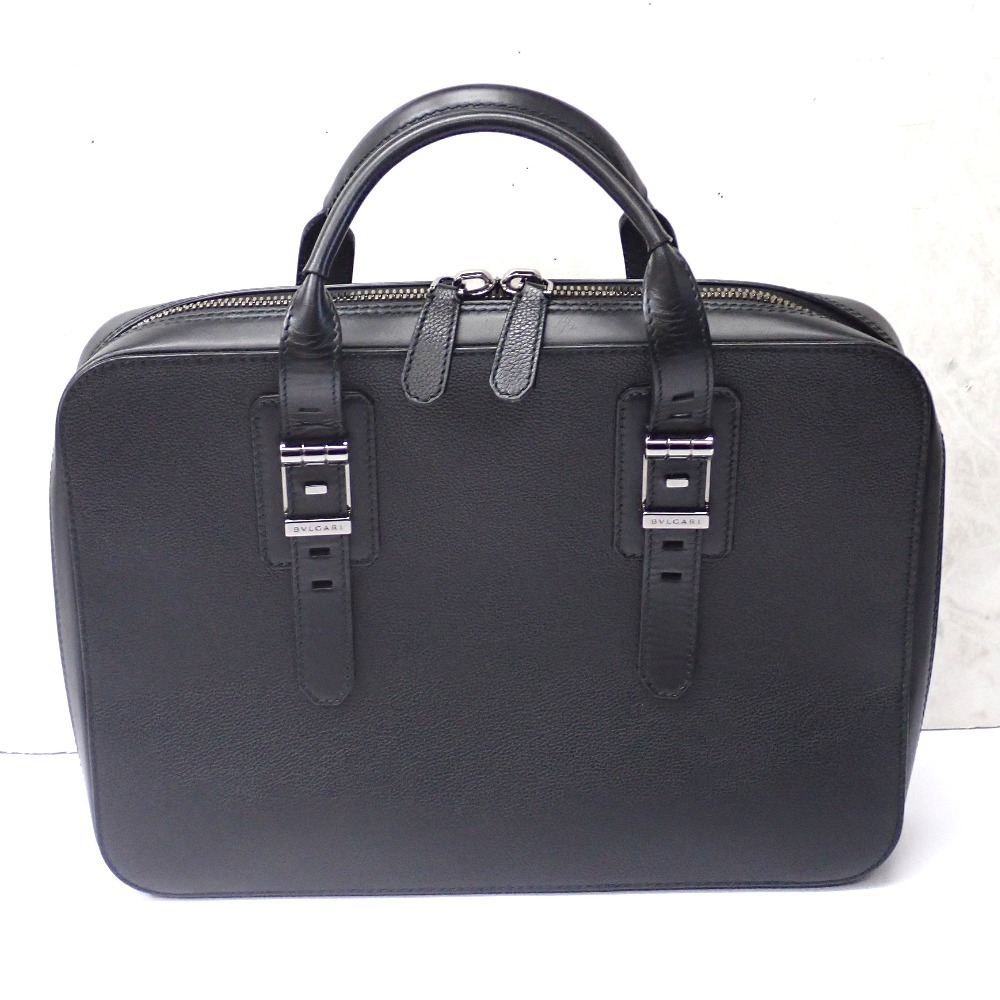 Ft641361 ブルガリ ブリーフケース ビジネスバッグ ブルガリ マン ブラック メンズ BVLGARI 中古
