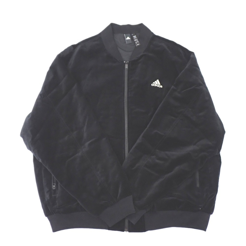 NA43271 アディダス ベロア ジャケット ブルゾン H25097 ブラック #2XO メンズ adidas 中古