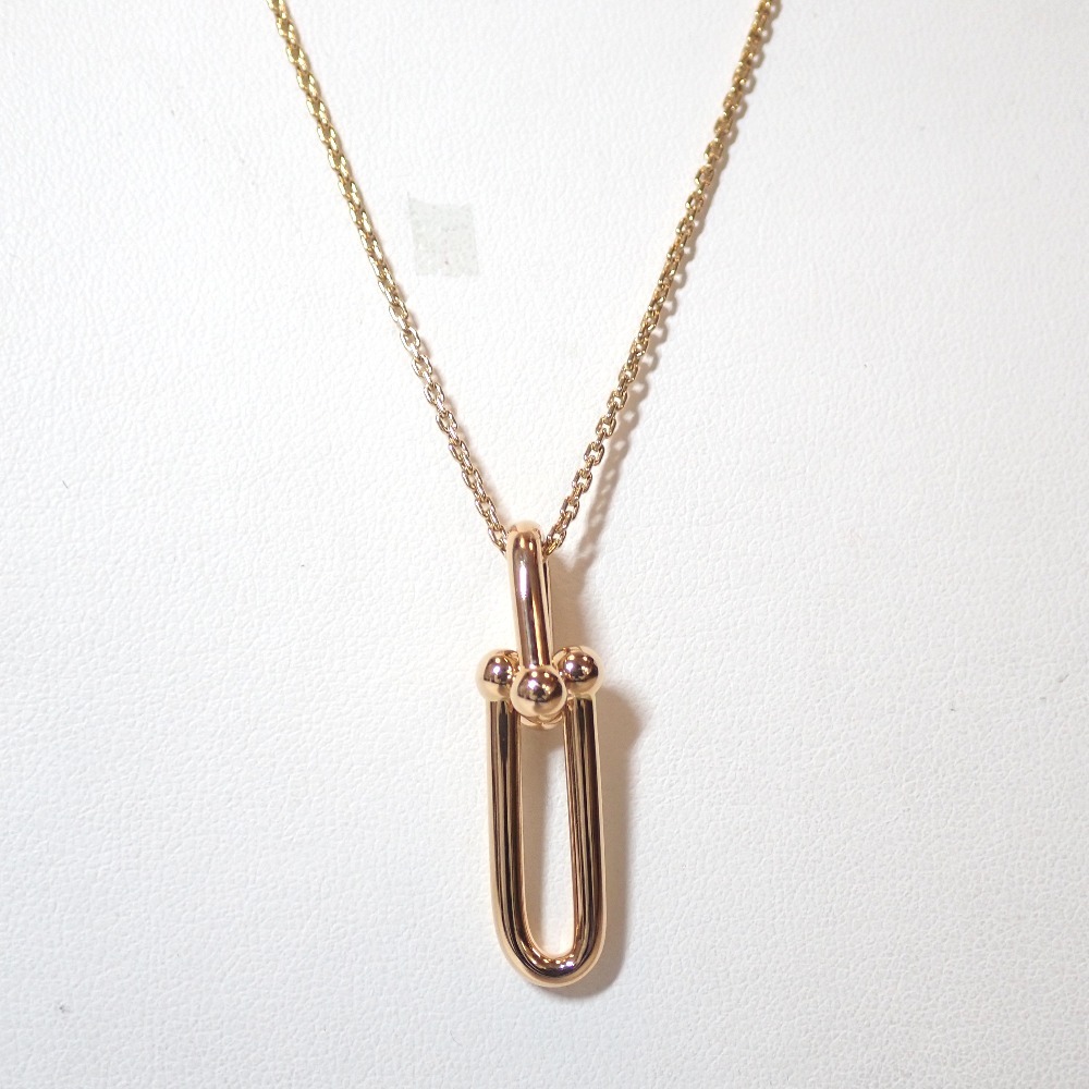 Th1012302 ティファニー ペンダントネックレス ハードウェア リンク K18PG(750) 約8.0g レディース TIFFANY&Co. 美品・中古