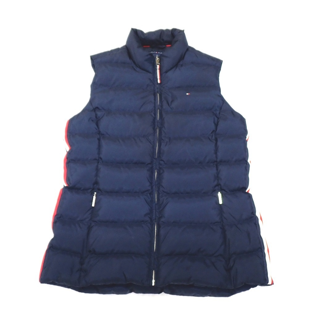 NA416493 トミーヒルフィガー ダウンベスト ネイビー系 #L レディース TOMMY HILFIGER 中古