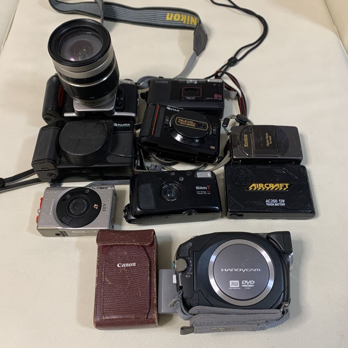 ☆IS-0330ハ100 FUJIFILM 富士フイルム FUJICA フジカ Konica コニカ Nikon ニコン フィルムカメラ ビデオカメラ まとめ売り 動作未確認☆