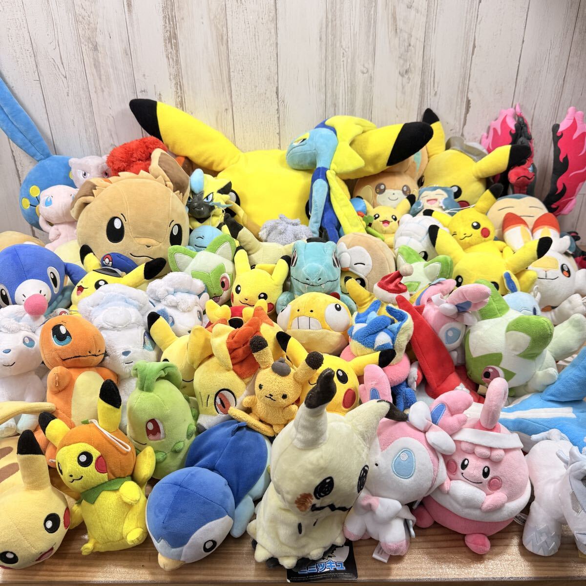 ☆ SA-0403せ160 ポケモンセンター ぬいぐるみ ピカチュウ ヒトカゲ ミミッキュ カビゴン ゲッコウガ イーブイ まとめ ポケモン ☆ 