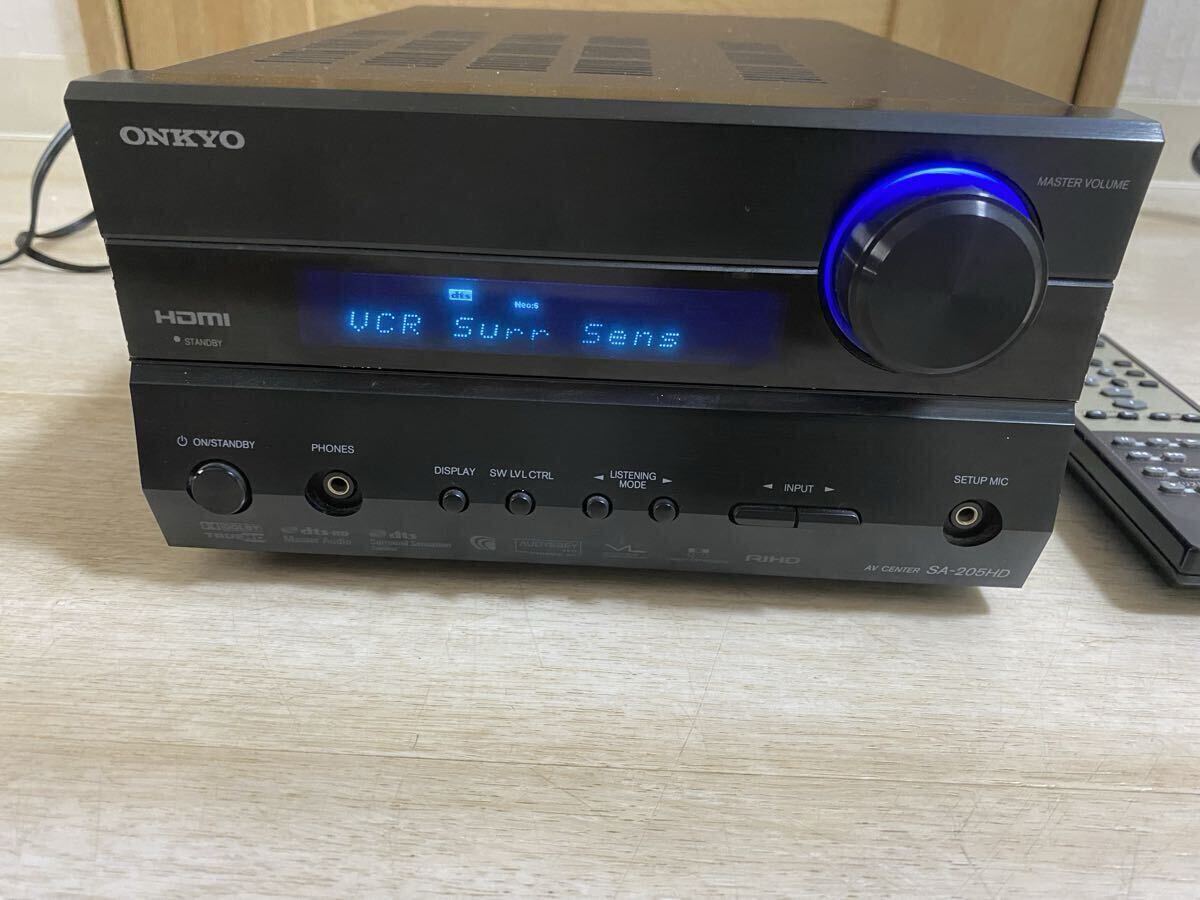 ONKYO AVセンター　SA-205HD リモコン付き　通電確認済み　現状品