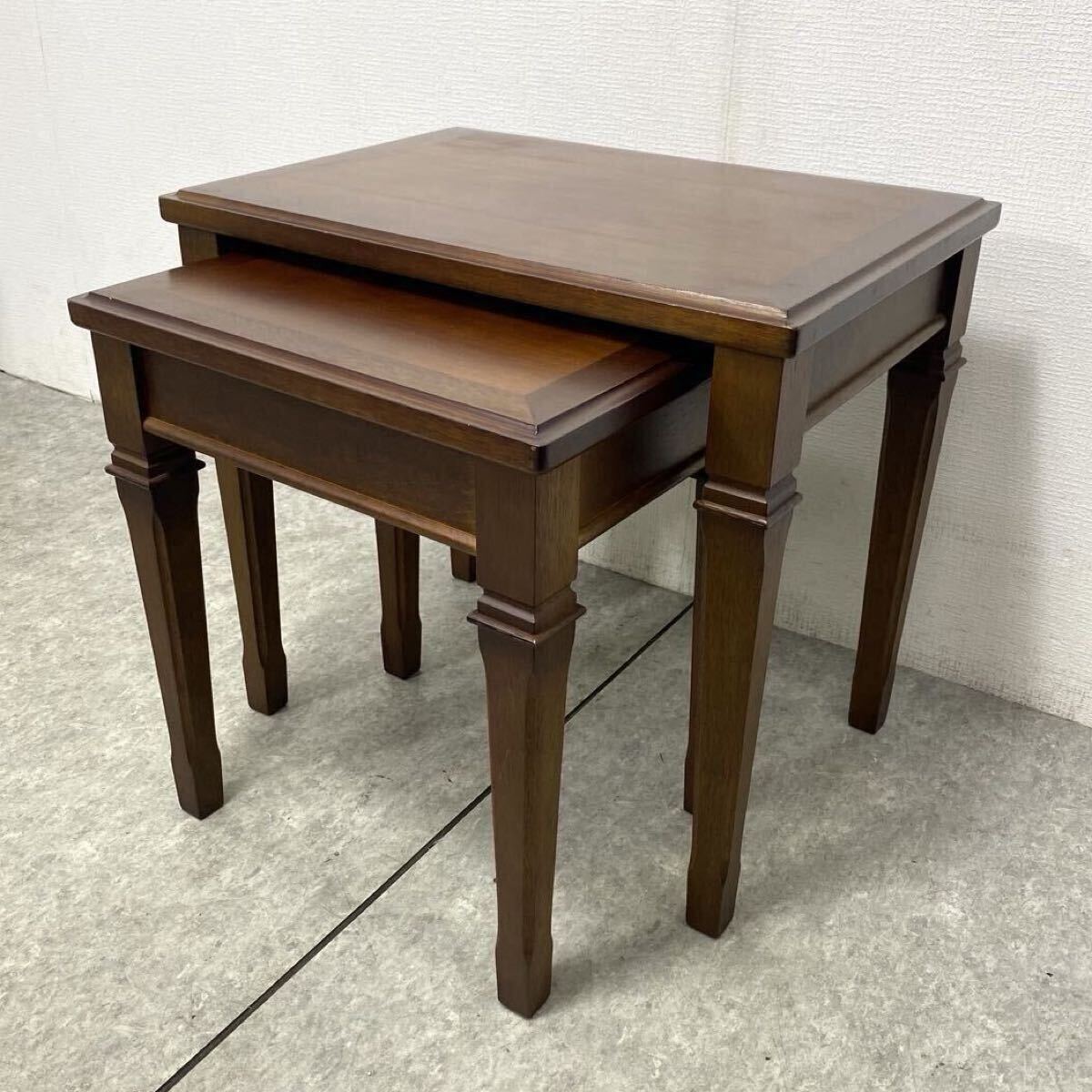 ★ maruni マルニ 地中海シリーズ ネストテーブル 2点セット サイドテーブル ナイトテーブル ミニテーブル 机 アンティーク ★26041001Y 