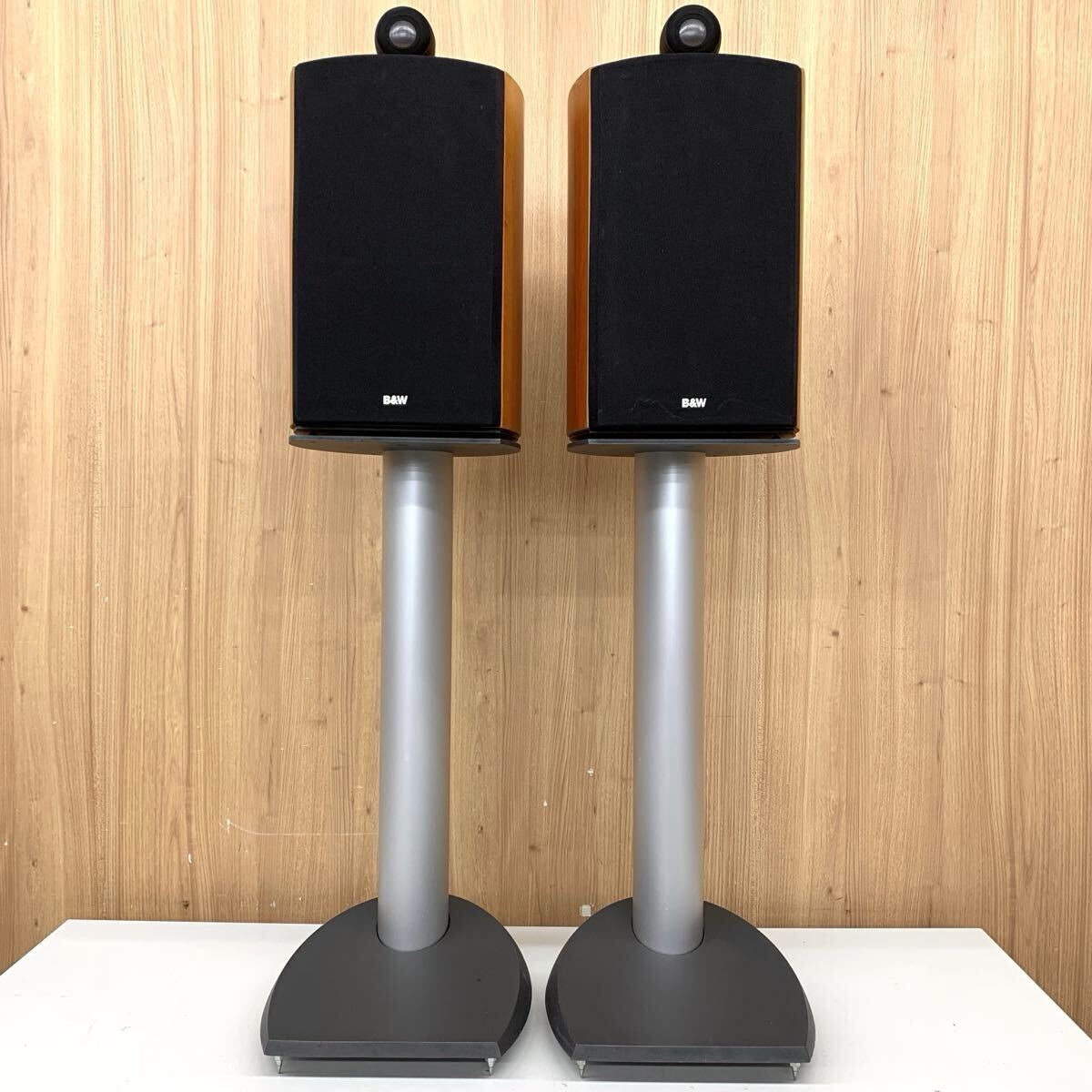 【T-2】 B&W Nautilus 805 Speaker FS-805 Stand Bowers & Wilkins スピーカー 音出し確認済み 音質OK スタンド付 5867-40
