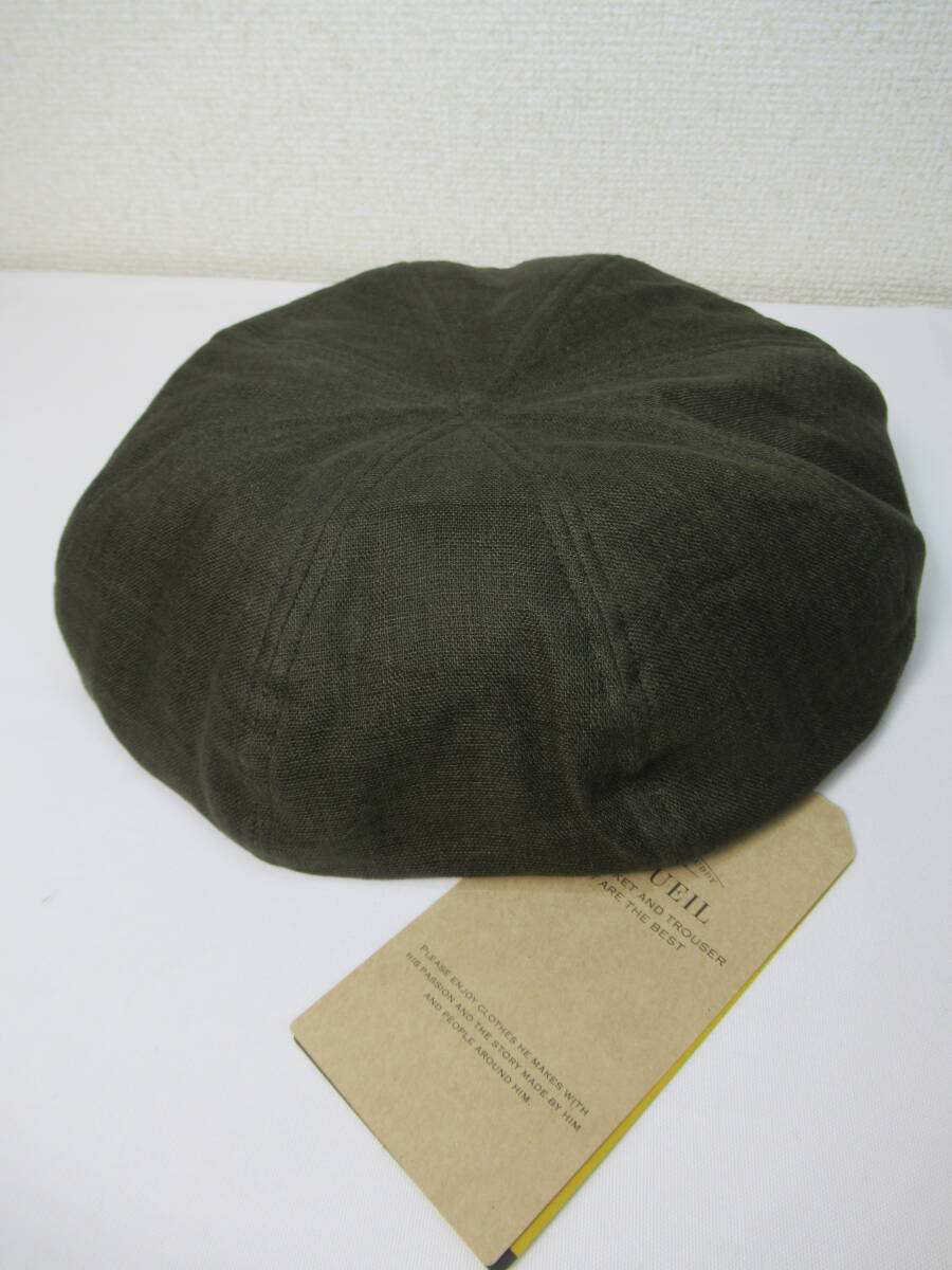 同梱可/ORGUEIL/オルゲイユ/Linen Beret/リネン/ベレー帽/OR-7269/未使用品/カーキ/size 58/
