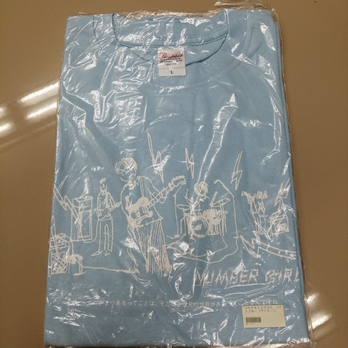 F04 　バンドTシャツ　【未開封品】ナンバーガール　NUMBER GIRL 水色　ガギギギドガカガガ　向井秀徳　ナンバガ　ZAZEN BOYS　田渕ひさ子