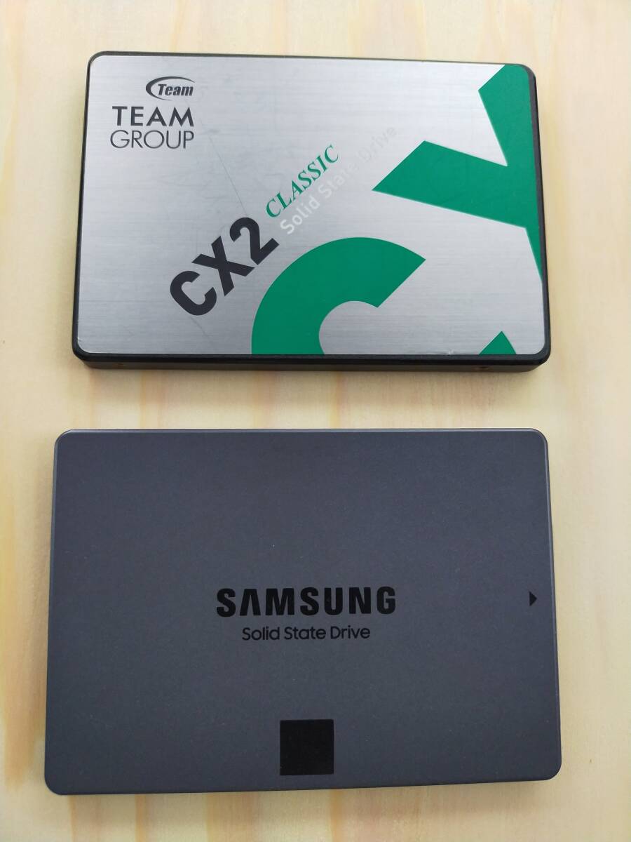 1TB SSD x 2個 / SAMSUNG 860 QVO / TEAM CX2 中古品