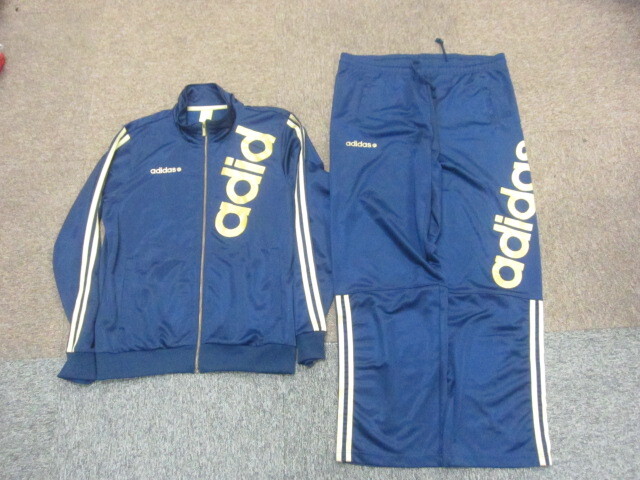 アディダス　adidas NEO LABEL　ジャージ上下セットアップ　メンズL 紺ゴールド トラックスーツ トラックジャケット ジャージパンツ02149
