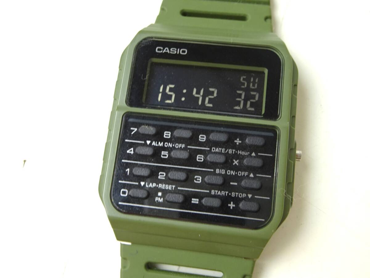 CASIOカシオ CA-53W オリーブグリーン 腕時計