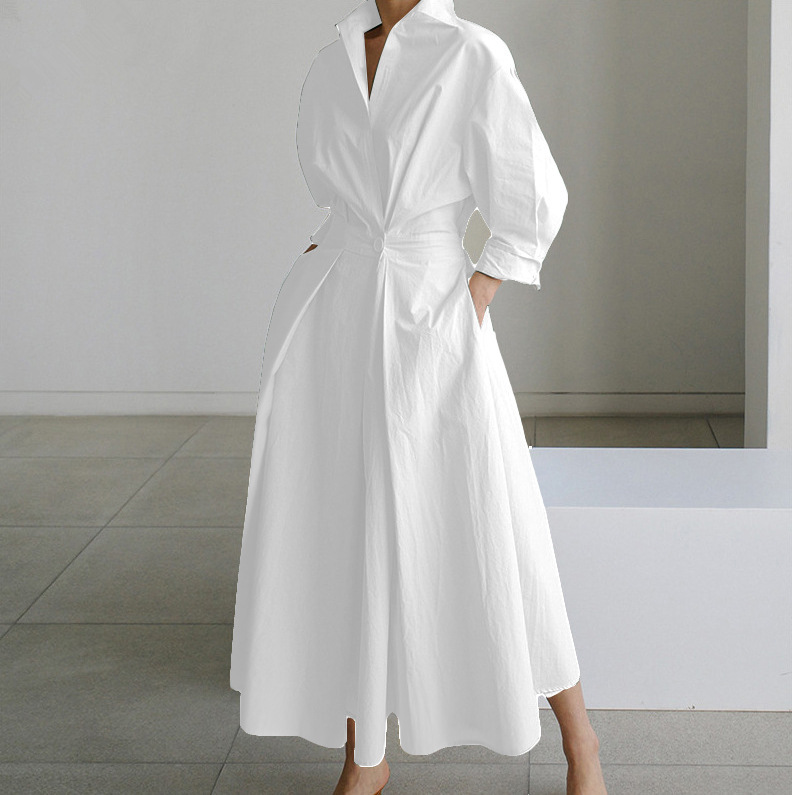 L0422　ワンピースレディース● 着心地抜群 20代30代40代 ●　　高品質　　新入荷　　　カジュアル　　white