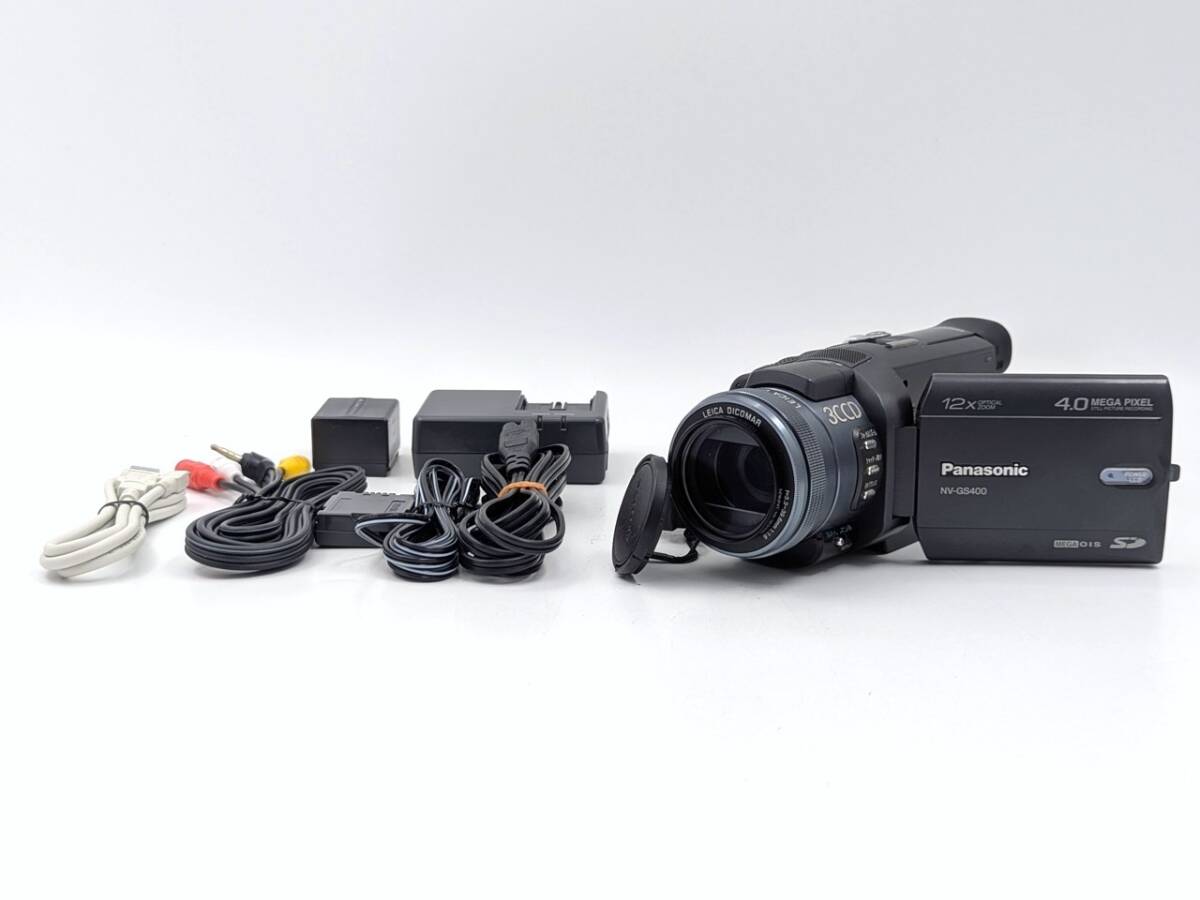 ★☆中古 良品 Panasonic NV-GS100 パナソニック デジタルビデオカメラ 動作確認/点検清掃済 miniDVテープのダビングに最適！ S-1540-6☆★
