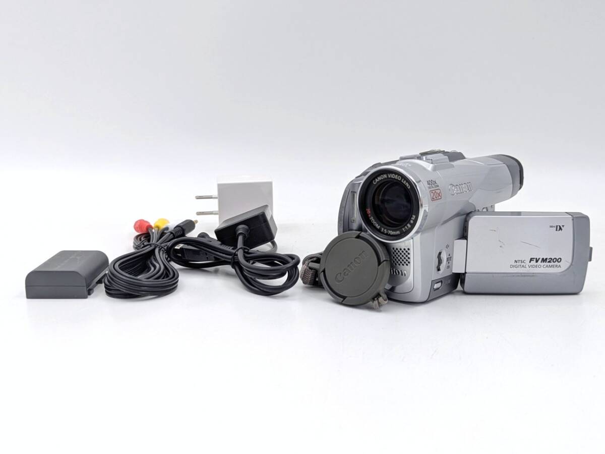 ★☆中古 良品 Canon DM-FV M200 キャノン デジタル ビデオカメラ 動作確認/点検清掃済 miniDVテープのダビングに最適！SC-7-3☆★