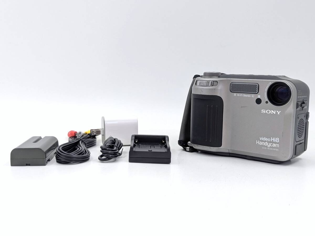 ★☆ 中古 良品 SONY CCD-SC55 ソニー Handycam ハンディカム 動作確認/点検清掃済 Video8/Hi8の8mmテープのダビングに！SC-14-12☆★