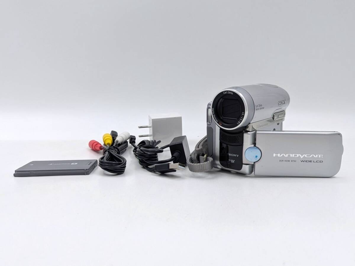 ★☆中古 良品 SONY DCR-HC90 ソニー Handycam ハンディカム 動作確認/点検清掃済 miniDVテープのダビングに最適！S-693-1☆★