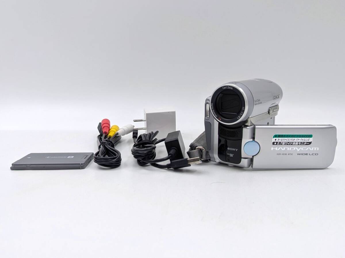 ★☆中古 良品 SONY DCR-HC90 ソニー Handycam ハンディカム 動作確認/点検清掃済 miniDVテープのダビングに最適！SB-4-13☆★