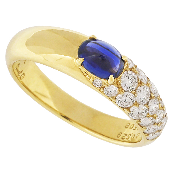ギメル サファイア0.529ct ダイヤ0.508ct リング K18YG 12号 新品仕上げ済み♪送料無料・返品可♪