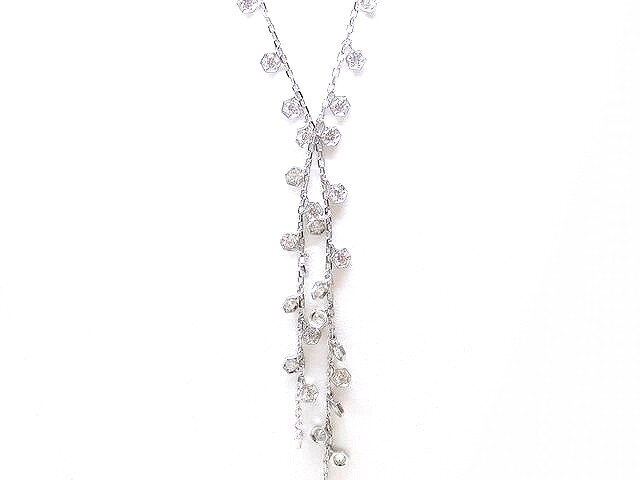 新品同様品 ピアジェ PIAGET ネックレス ☆ K18WG ホワイトゴールド ダイヤモンド マジックガーデン ハニービー アクセサリー □5H8DS●