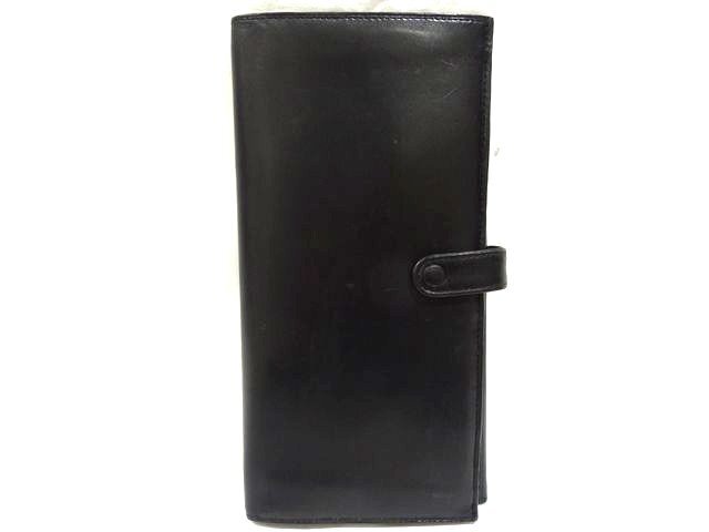 ファイロファックス FILOFAX システム手帳 ■ ブラック レザー 大容量 多機能 財布 長財布 折り畳み 黒 □8D