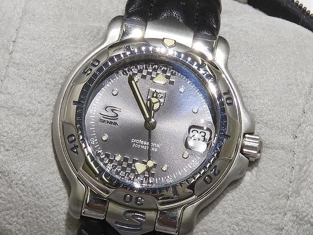 新品同様 タグホイヤー 初代セナ モデル クォーツ 時計 ☆ WH1214 プロフェッショナル ボーイズ 1000本限定 TAG HEUER SS 革ベルト ▼8D