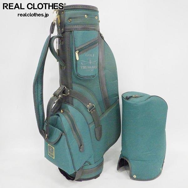TRUSSARDI/トラサルディ ゴルフ 3分割キャディバッグ グリーン 同梱×/160