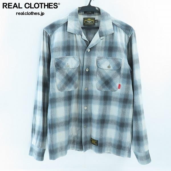 ☆WTAPS/ダブルタップス オープンカラー チェック柄 長袖シャツ 122GWDT-SHM01/S /000