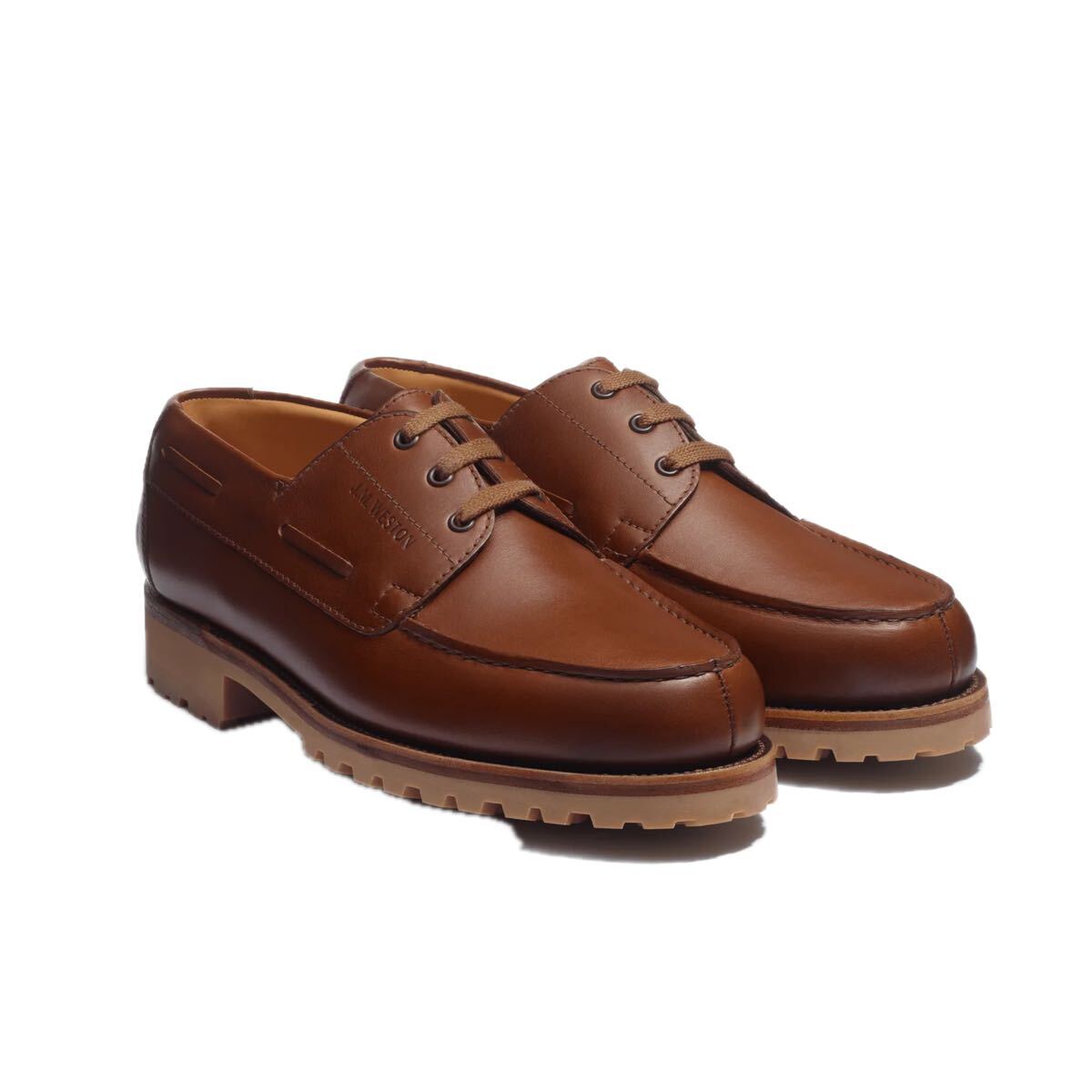 【新品未使用 ロシアンカーフ】J.M. WESTON / 690 YACHTING DERBY C WIDTH サイズ5.5/ジェイエムウエストン ヨット Uチップデッキシューズ