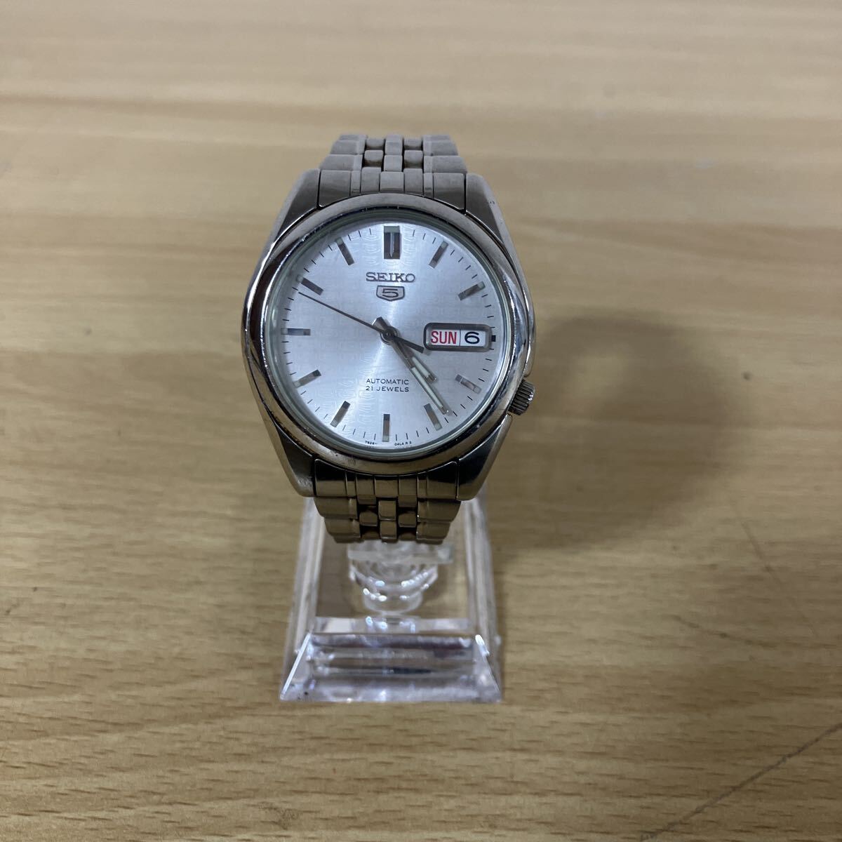SEIKO 5 セイコー 5 21石 7S26-01V0 デイデイト表示 純正ベルト 裏スケルトン AT 自動巻き メンズ 腕時計 稼働品 4 サ カ 1897