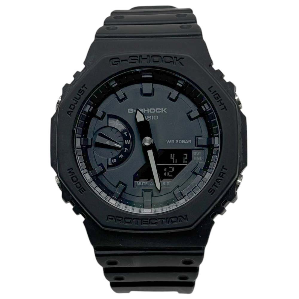 26-1524 【電池交換済み/良品】 カシオ GA-2100-1A1JF G-SHOCK 電池式 クォーツ 腕時計 アナデジ オールブラック 20気圧防水 メンズ