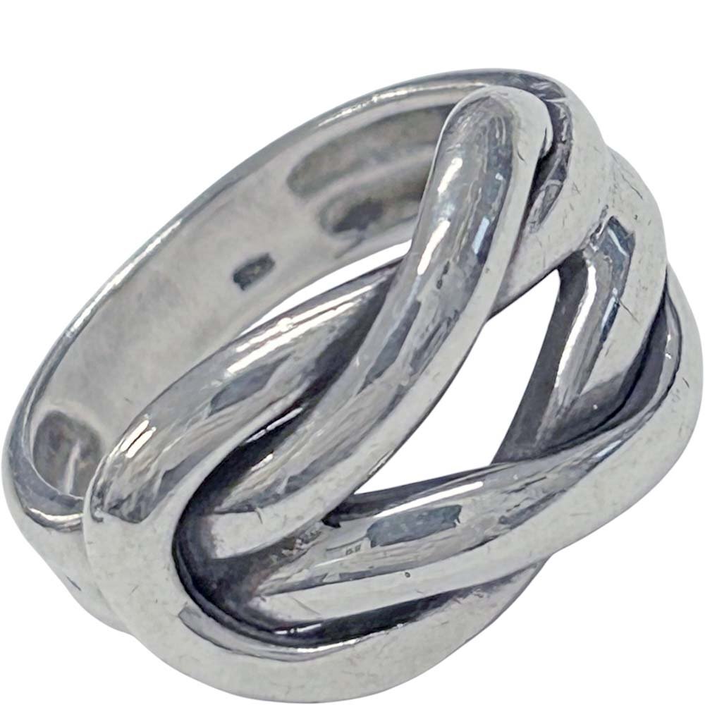 南店26-1129 【良品】 ノットリング 約14号 約6.22g 925 銀製 シルバー ジュエリー アクセサリー ファッション 小物 メンズ レディース