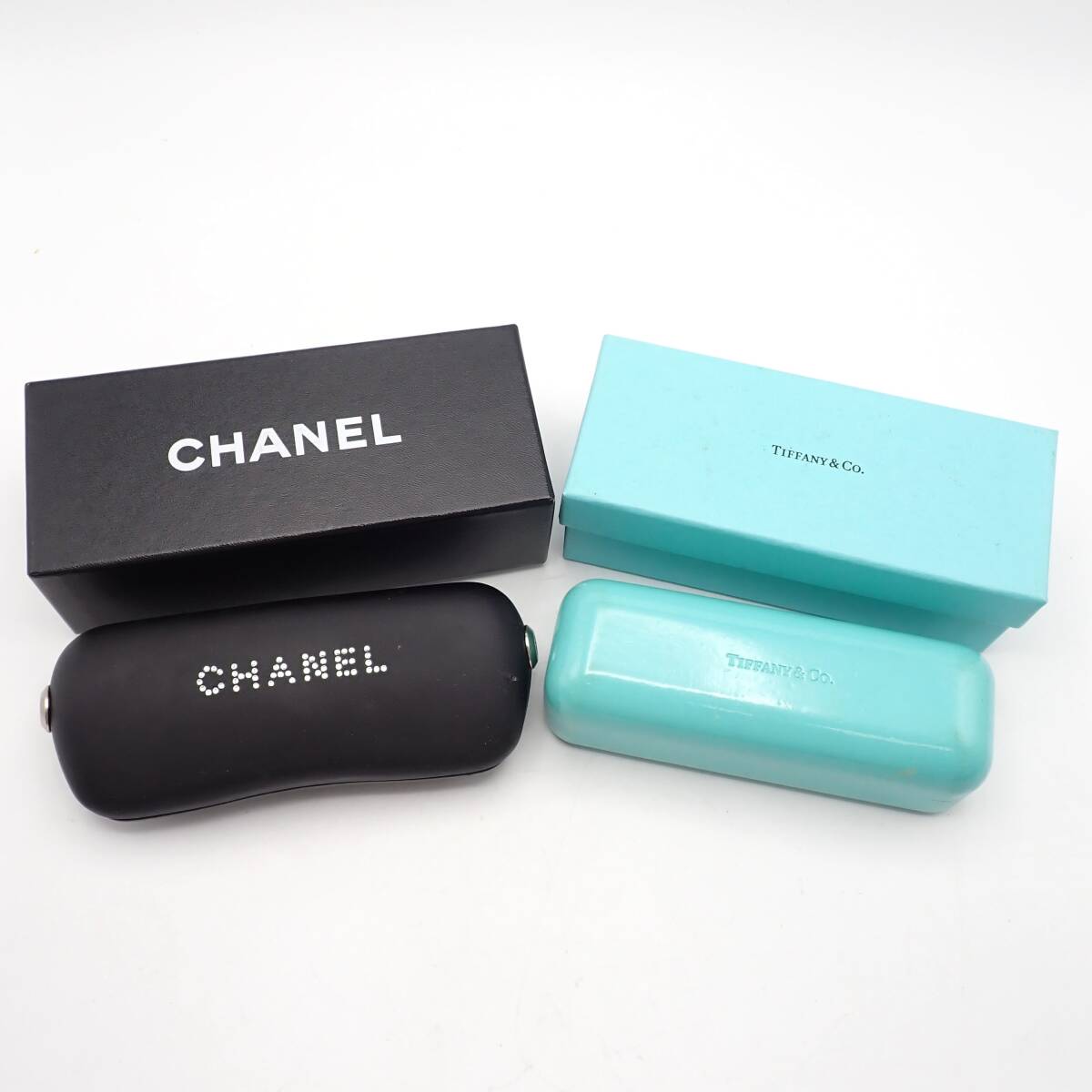 まとめ 1円～☆CHANEL シャネル Tiffany&Co. ティファニー 眼鏡ケース 2点セット 空箱/向0414-400