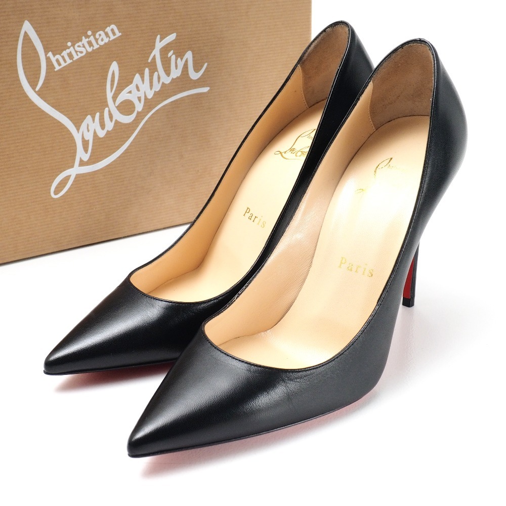 Christian Louboutin クリスチャンルブタン DECOLLETE 554 100KID パンプス サイズ36 1/2 ポインテッドトゥ ピンヒール