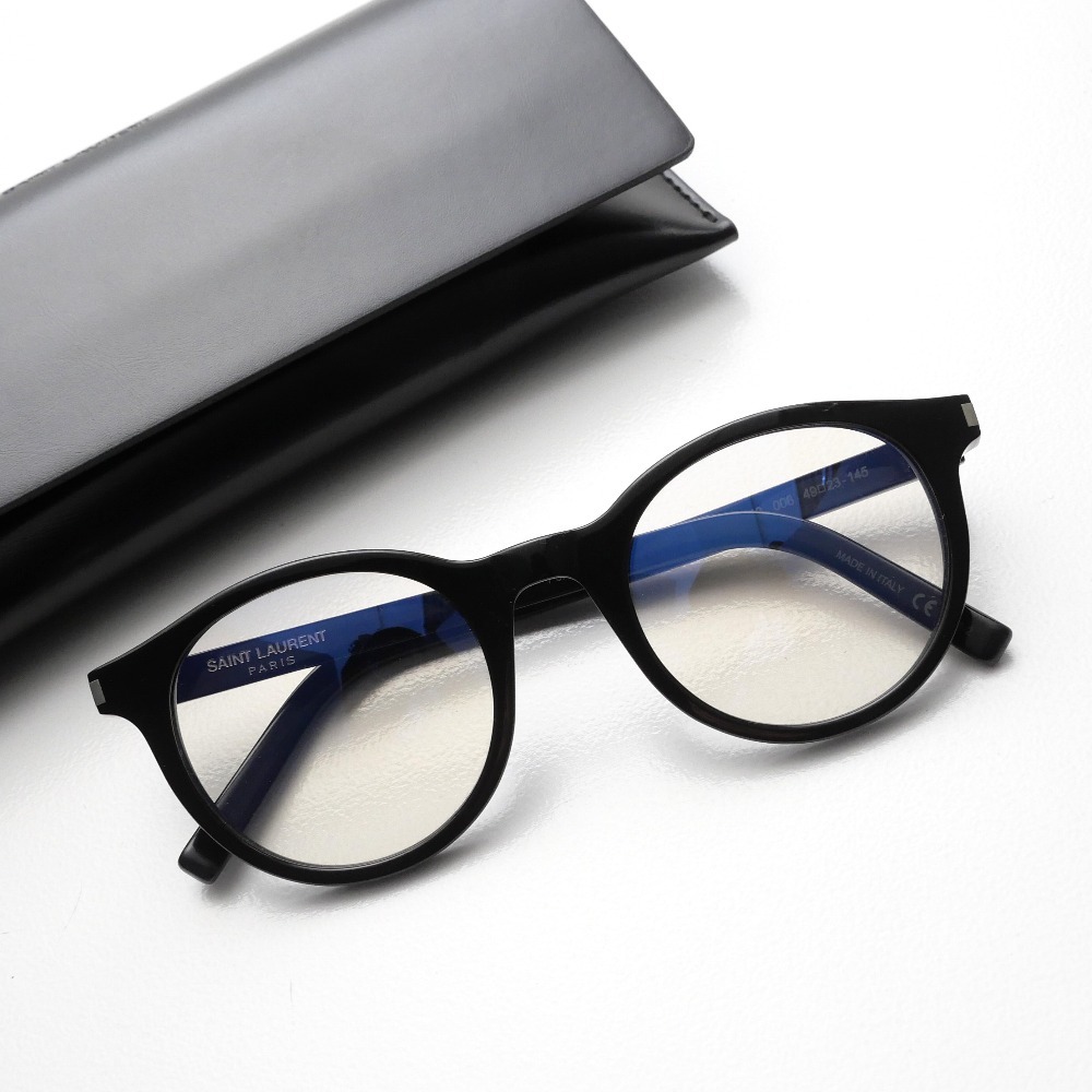 美品 SAINT LAURENT サンローラン メガネ サイズ49□23-145 ボストン