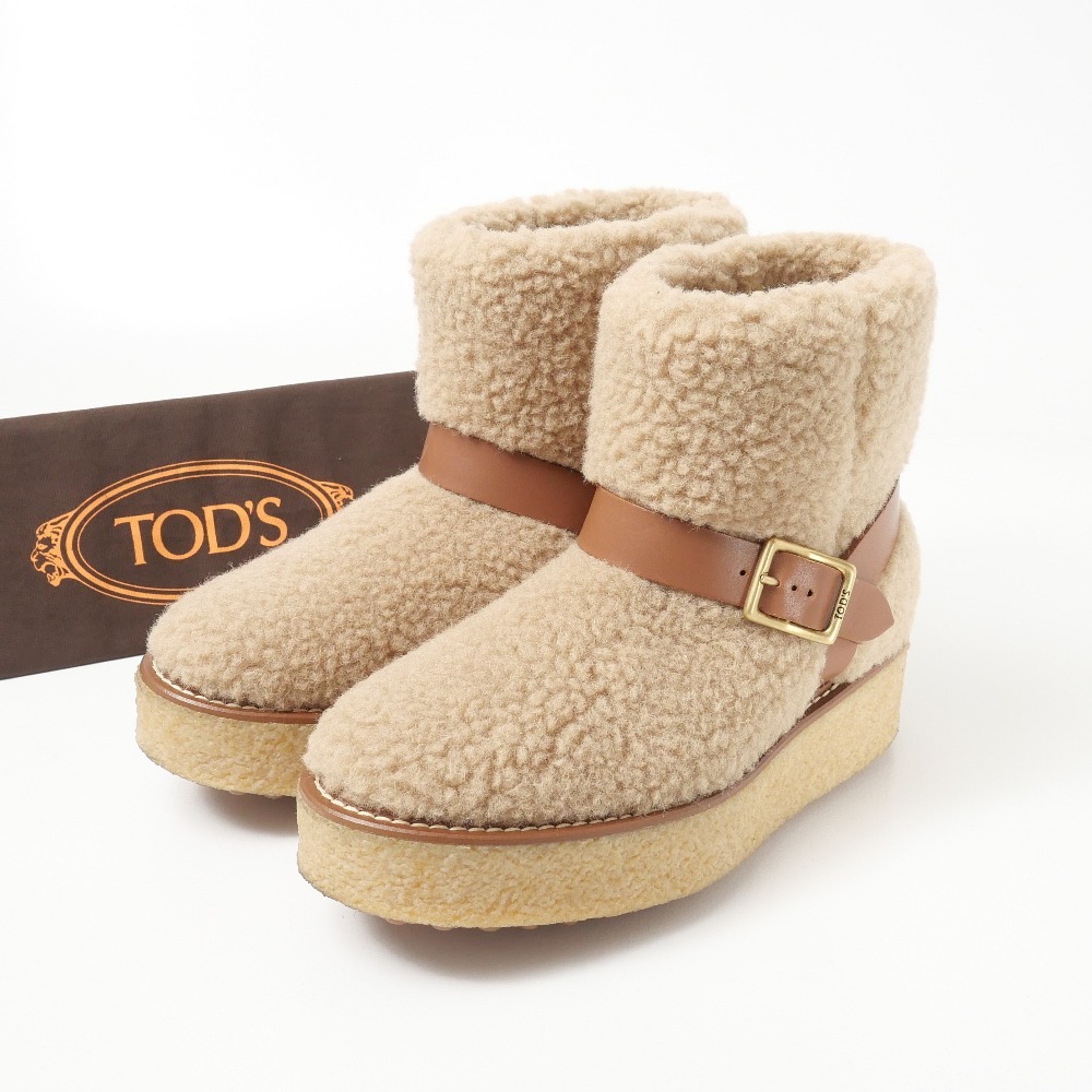 美品 TOD'S トッズ ブーツ サイズ35 ムートン ファー