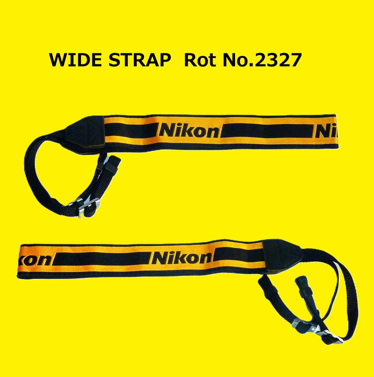 WS2327 ニコン Nikon WIDE STRAP Rot No.2327（YELLOW）（あみひも製）ストラップ 現状