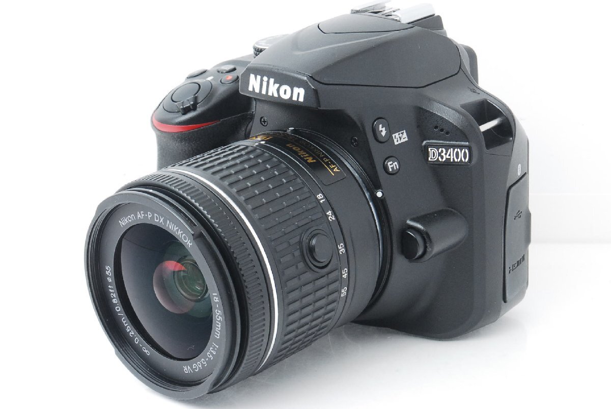 【美品】Nikon ニコン D3400 レンズキット 16GBSDカード付き ショット数4639回 d000111