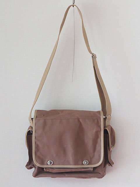 4957【一澤帆布 信三郎帆布 ショルダーバッグ 布カバン 1回使用のみ ブラウン系】ファッション